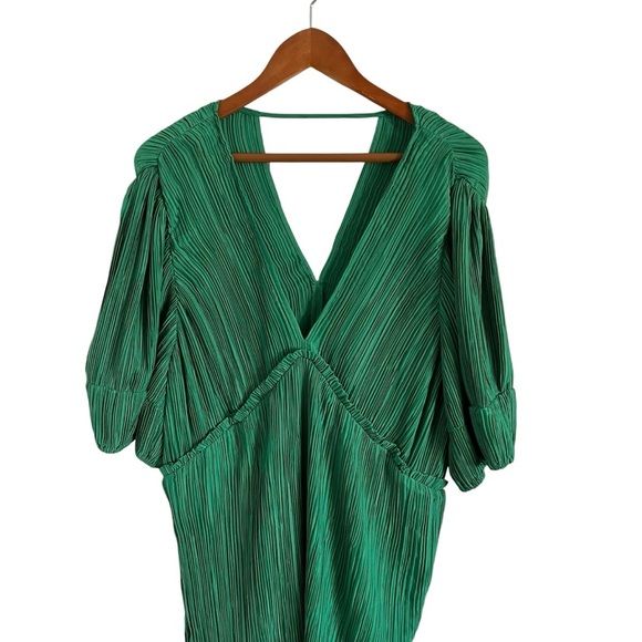 BY ANTHROPOLOGIE V-Neck Pleated Slim Midi Dress - Picture 5 of 9